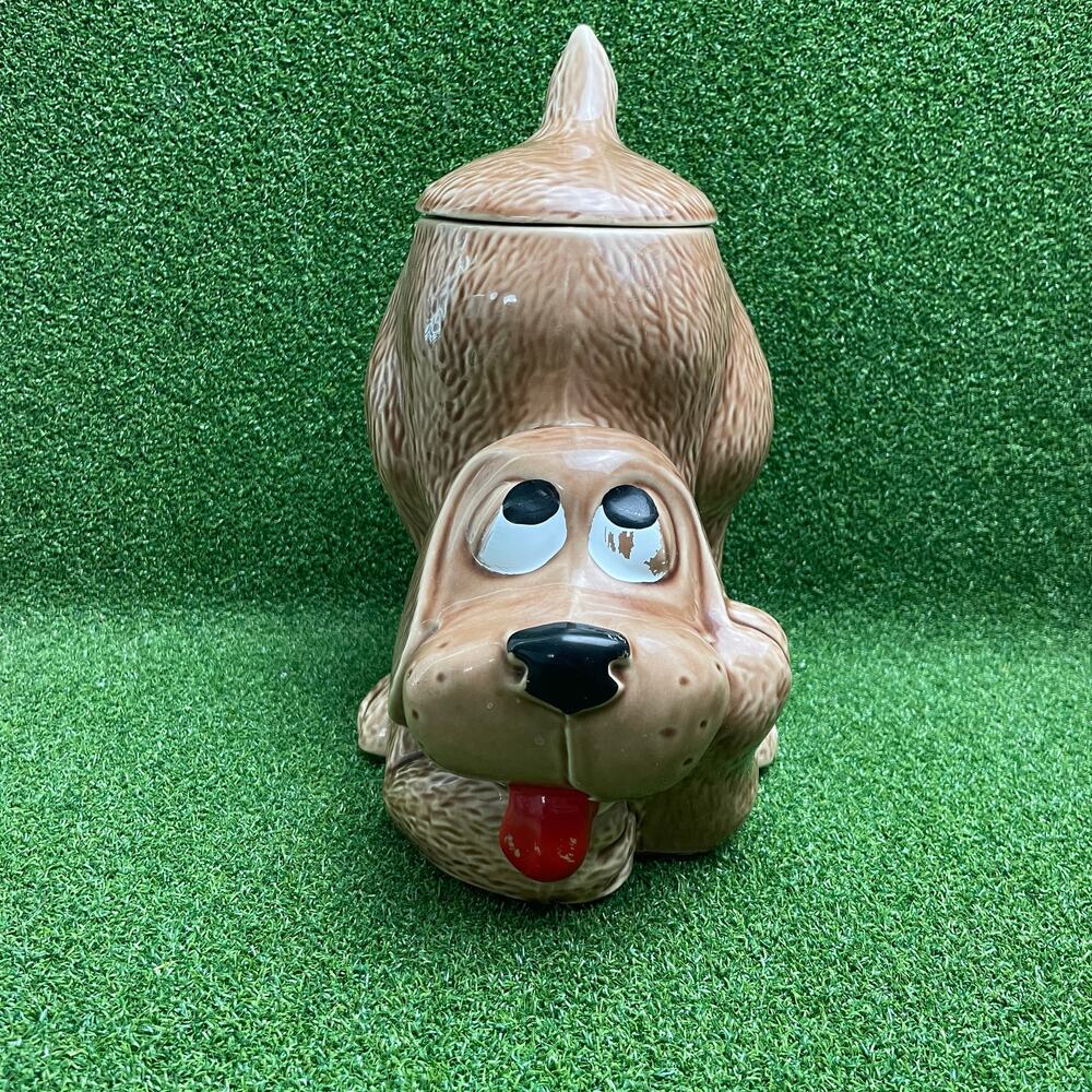 Vintage McCoy Thinking Hound Dog Ceramic USA Cookie Jar